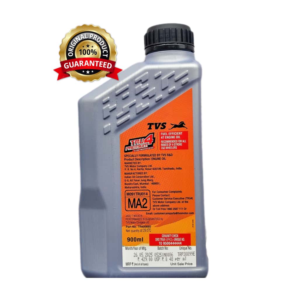 TVS TRU4 PREMIUM API SL 10W30 SEMI SYNTHETIC 900ML