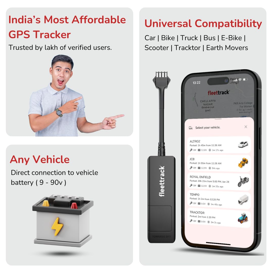 Fleettrack Pro (with 12 Months SIM Recharge) (SUITABLE FOR ALL BIKES/SCOOTERS/CARS)