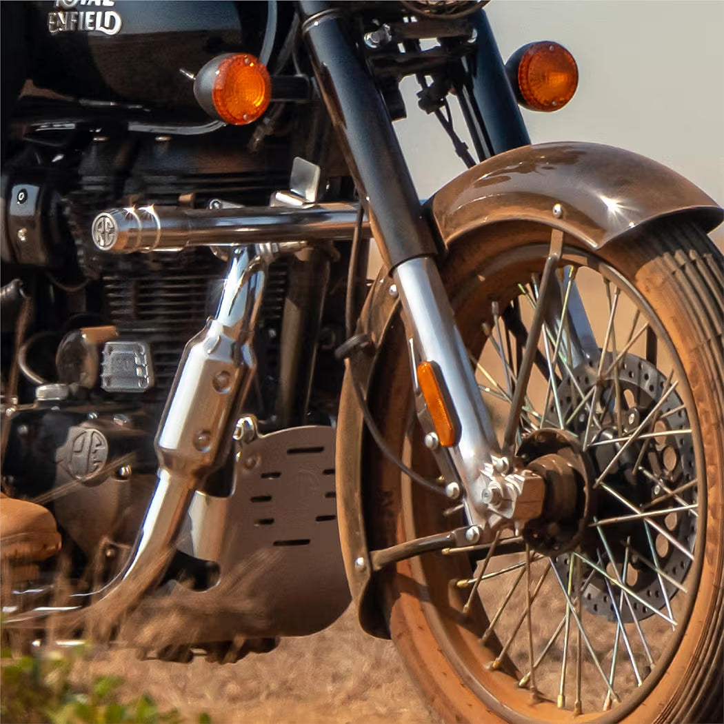 Royal Enfield 1990739 Silver Sumpguard for Classic 350 Before Sep 2021 Models, Bullet