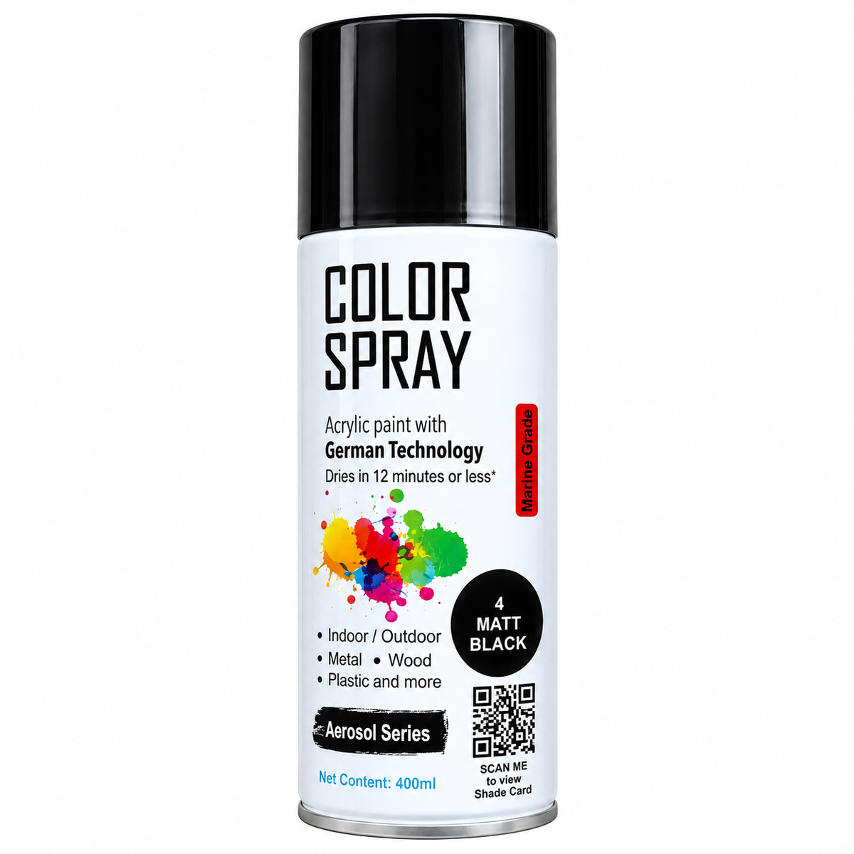 MATT BLACK SPARY PAINT SOGGO-400ML