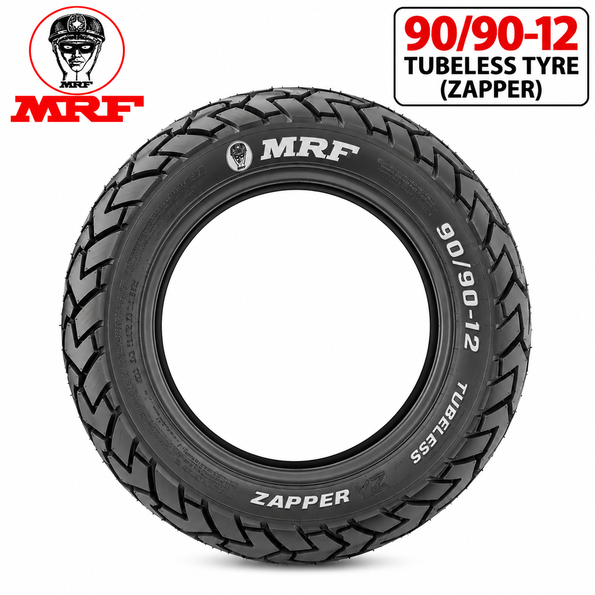 MRF 90/90-12 54J SCOOTER TYRE(TUBELESS)(NYLOGRIP ZAPPER)