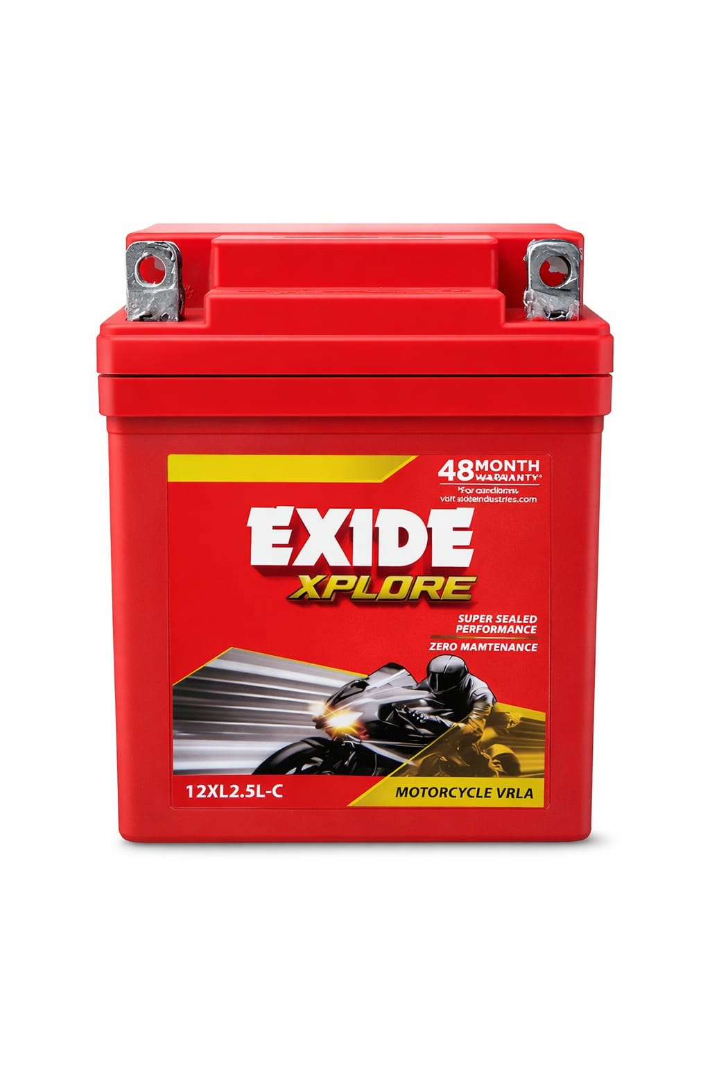Exide Xplore 12XL2.5L-C Motorcycle Battery (VRLA, Maintenance-Free)
