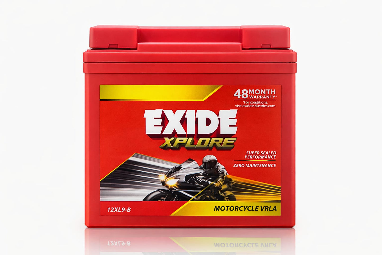 Exide Xplore 12XL9-B Motorcycle Battery (VRLA, Maintenance-Free)