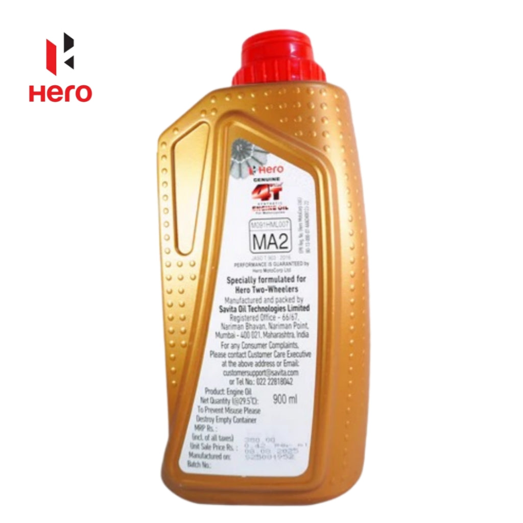 Hero Genuine 4T Plus Synthetic Engine Oil 10W30 SL 900ml