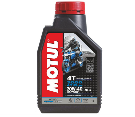 Motul 3000 4T Plus 20W40 API SN HC Tech Engine Oil for Bikes