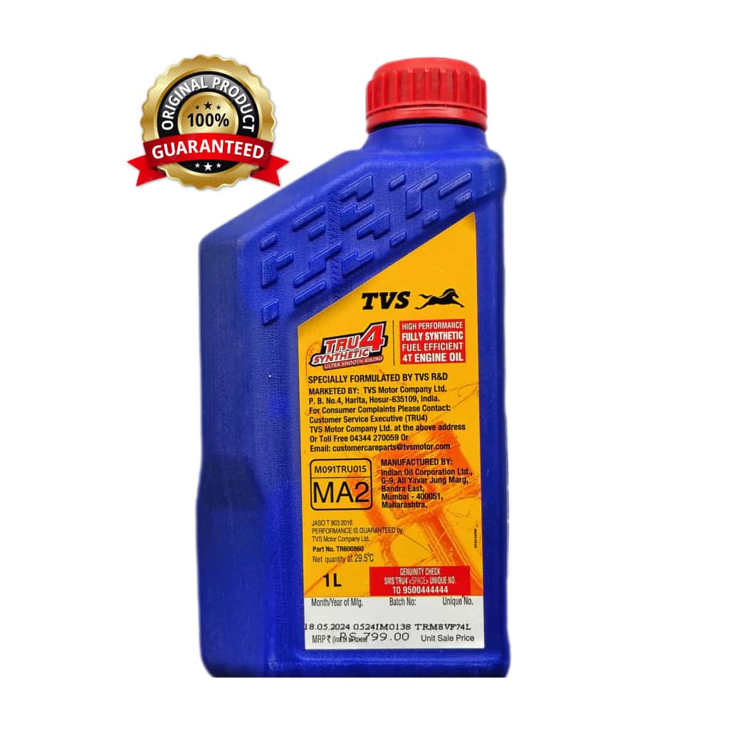 TVS TRU4 Fully Synthetic API SL 10W-30 Engine Oil – 1 L
