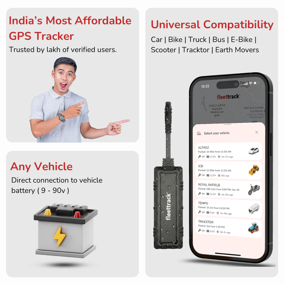 Fleettrack Pro™+ 4G Wired GPS Tracker IP67 | Live Tracking & Anti-Theft Alerts | 3-Year Warranty