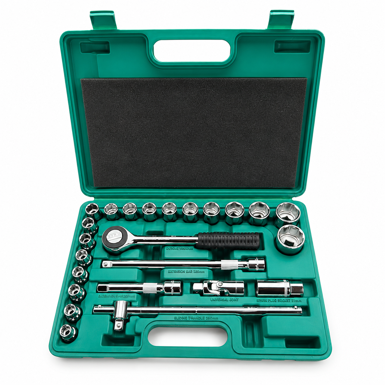 EM SOCKET SET 8 TO 32 (HEX)E-624-BM GREEN