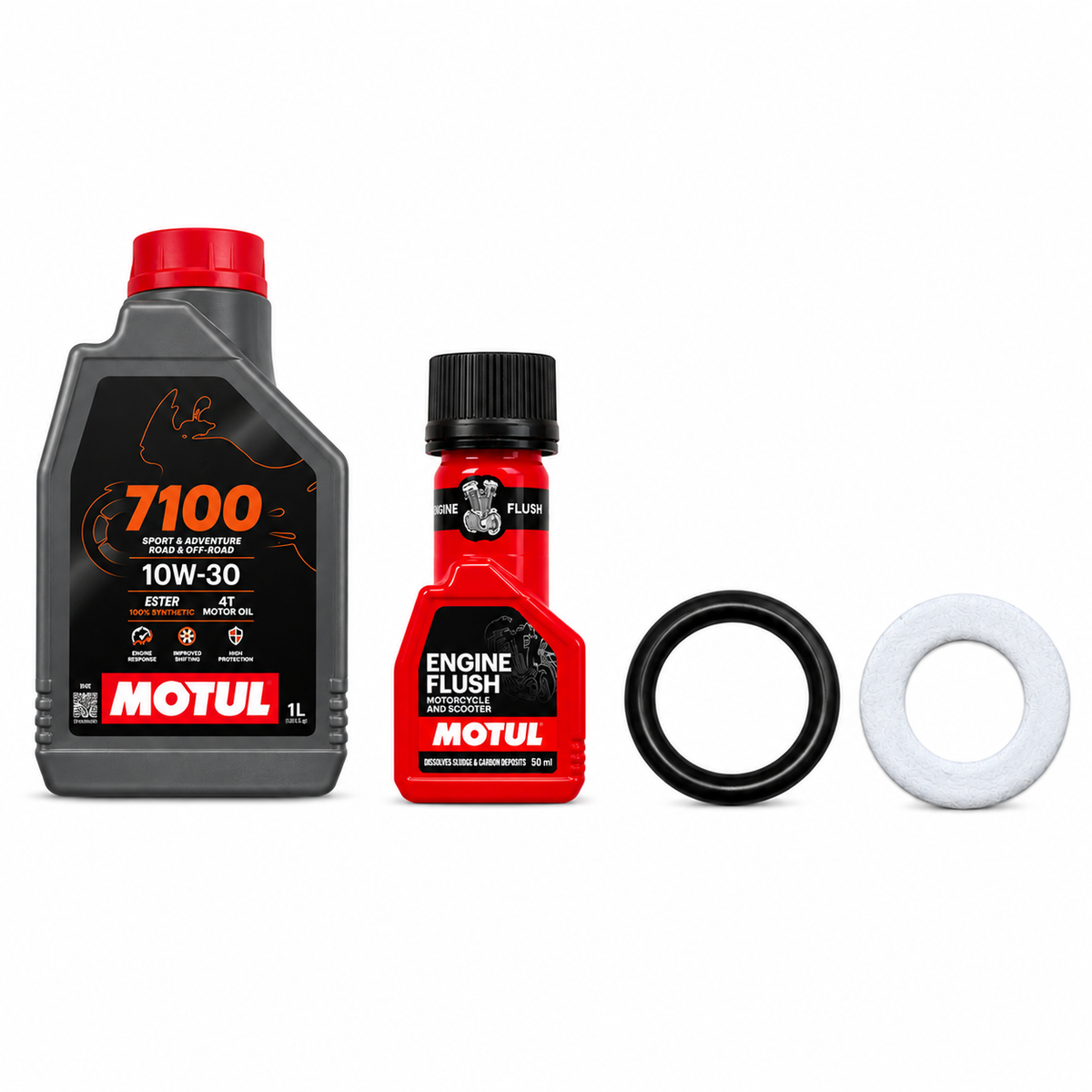 MOTUL 7100 (10W30)1L COMBO+ENGINE FLUSH 50ML (ORING,WASHER)