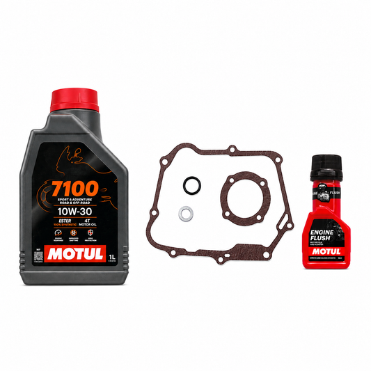 MOTUL 7100 (10W30)1L OIL  +ENGINE FLUSH 50ML WITH HERO FSC KIT COMBO