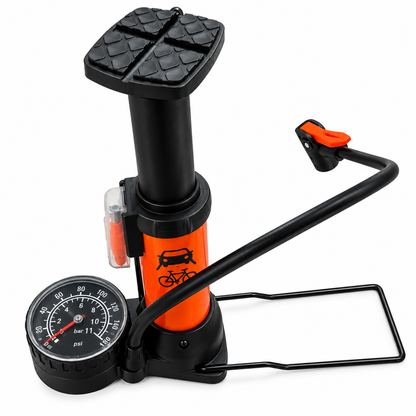 FOOT PUMP HEAVY DUTY (BOTTLE TYPE - WITH GAUGE )