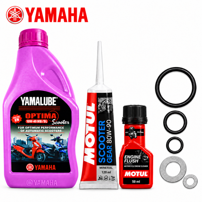 Yamaha Yamalube Optima 10W40 MB/ SL 800ml+MOTUL GEAR OIL WITH MOTUL ENGINE FLUSH COMBO