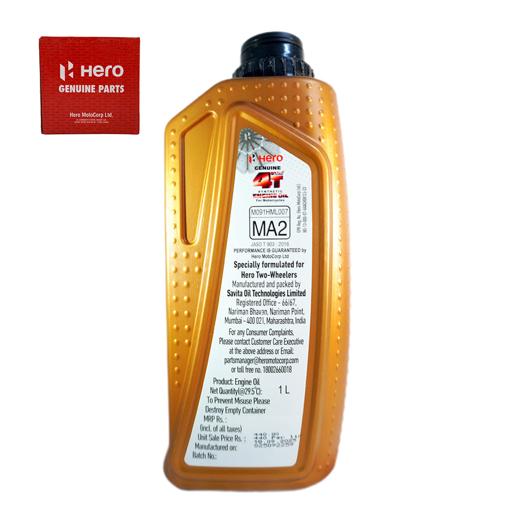 Hero Genuine 4T Plus Synthetic Engine Oil 10W30 SL 1L