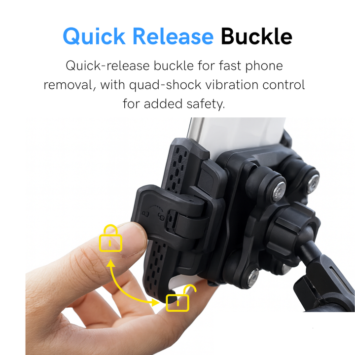ORCA M21 PRO MOBILE HOLDER FOR BIKES AND SCOOTERS(ZERO VIBRATION AND QUIK RELEASE)