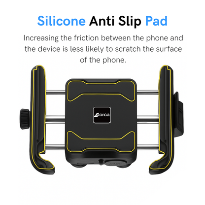 ORCA M21 PRO MOBILE HOLDER FOR BIKES AND SCOOTERS(ZERO VIBRATION AND QUIK RELEASE)