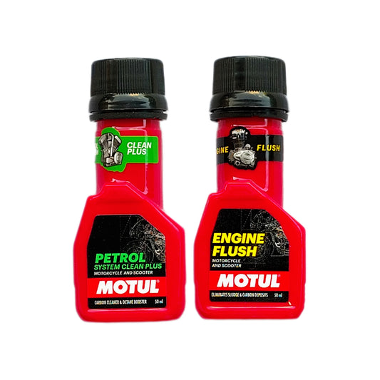 MOTUL PETROL SYSTEM CLEANER AND ENGINE FLUSH COMBO[EACH 50ML]