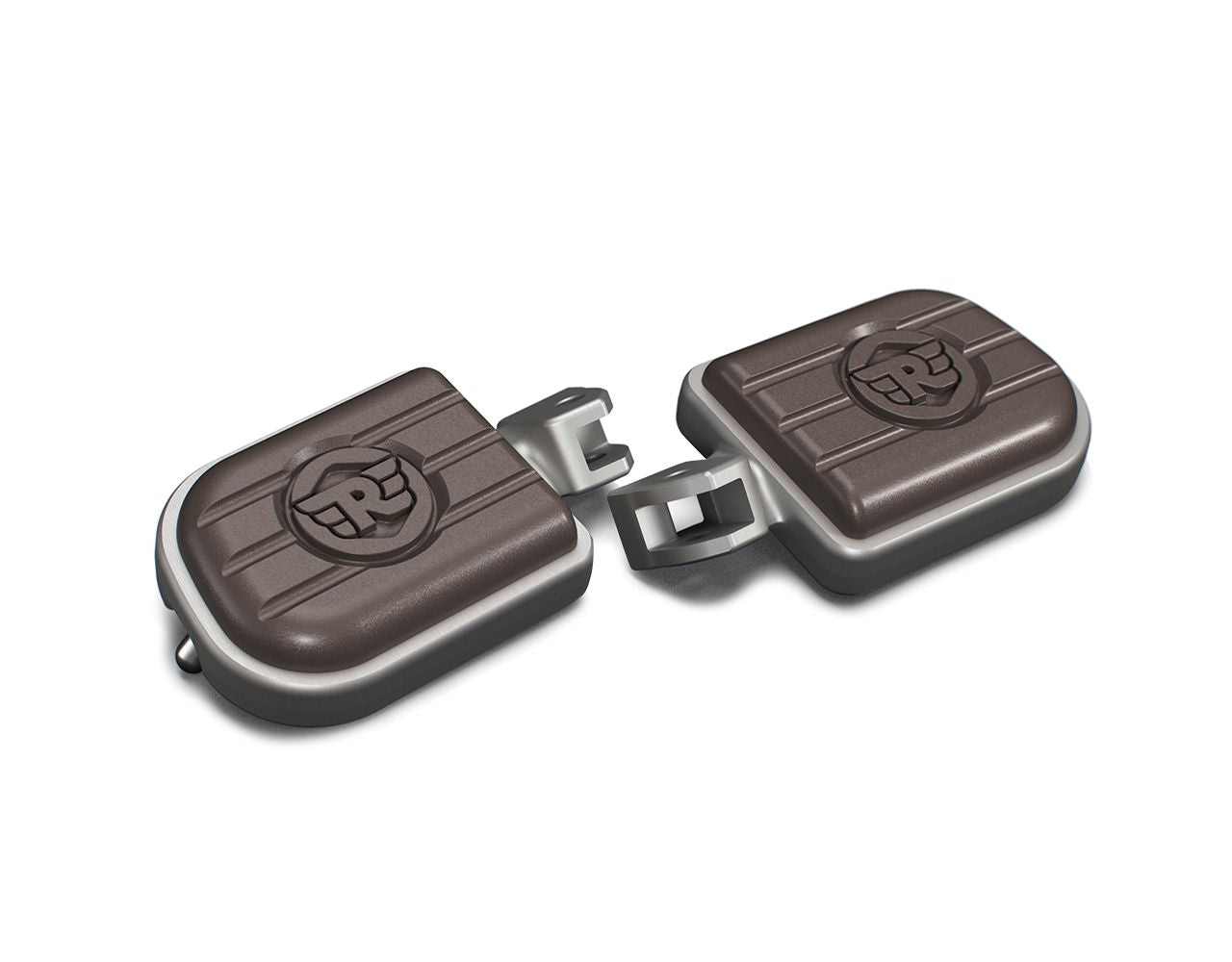 RE BROWN AND SILVER DELUXE FOOTPEGS