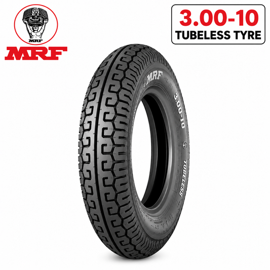 MRF 3.00-10 42J 4PR SCOOTER TYRE (TUBELESS)(NYLOGRIP PLUS)
