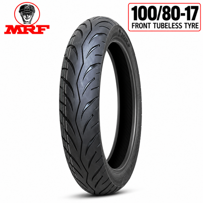 MRF 100/80-17 M/C 52P FRONT TYRE(TUBELESS)(NYLOGRIP ZAPPER)