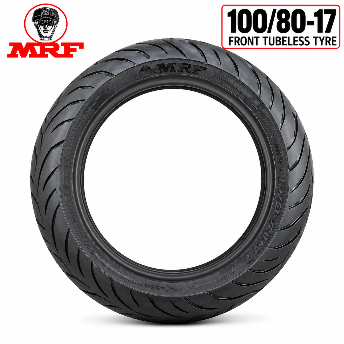MRF 100/80-17 M/C 52P FRONT TYRE(TUBELESS)(NYLOGRIP ZAPPER)