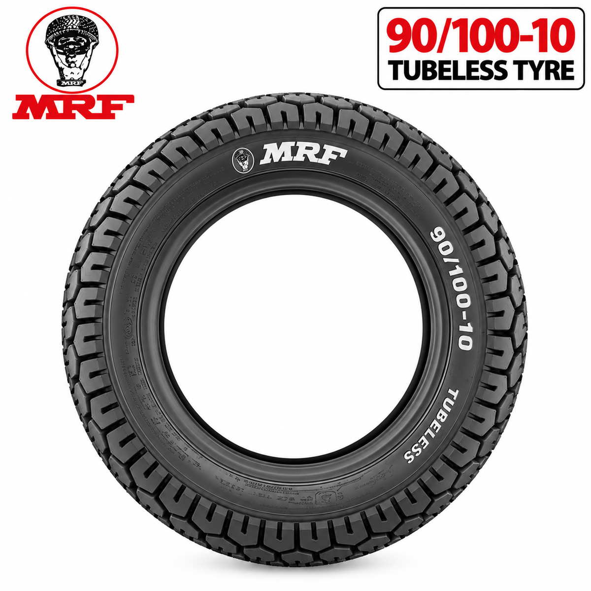 MRF 90/100-10 53J 4PR SCOOTER TYRE(TUBELESS)(NYLOGRIP FE)