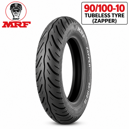 MRF 90/100-10 53J SCOOTER TYRE(TUBELESS)(NYLOGRIP ZAPPER)