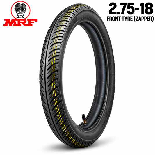 MRF 2.75-18 42P 4PR FRONT TYRE(NYLOGRIP ZAPPER)