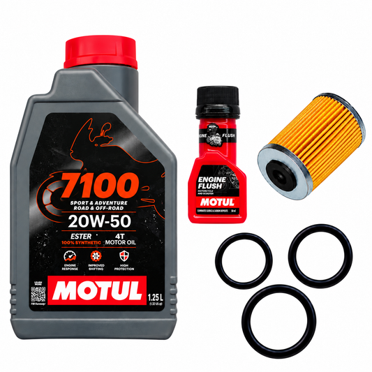 MOTUL 7100 (20W50)1.25L+ENGINE FLUSH 50ML-COMBO(FILTER,ORING)