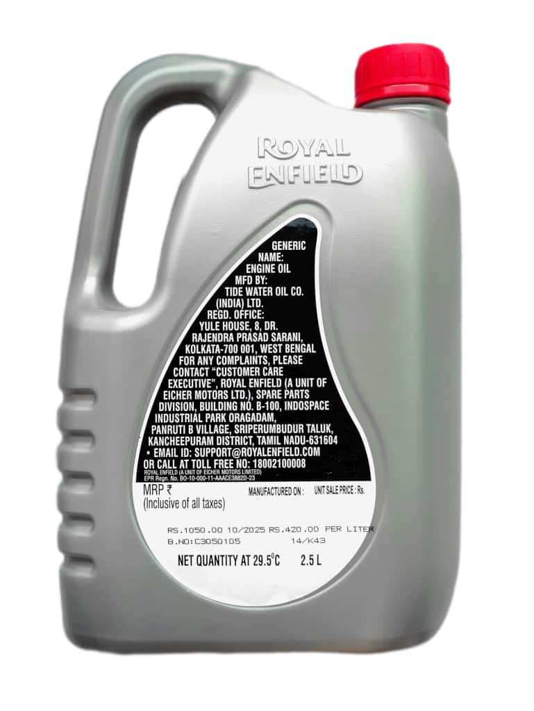 Oil Rifle Engine ROYAL ENFIELD LIQUID GUN 15W50 SEMI SYNTHETIC ENGINE OIL-2.5L ...