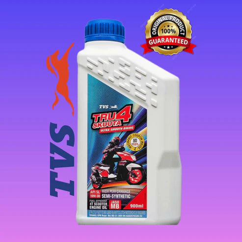 TVS TRU4 SKUUTA 10W30 SEMI SYNTHETIC 900ML+MOTUL GEAR OIL WITH MOTUL ENGINE FLUSH COMBO