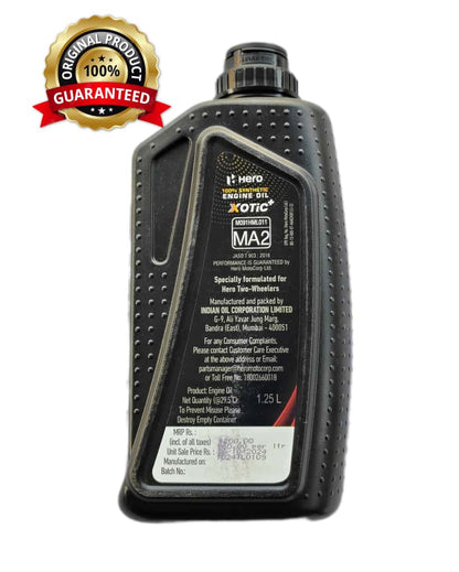 HERO 100% SYNTHETIC ENGINE OIL XOTIC+ SAE 10W30 1.25L