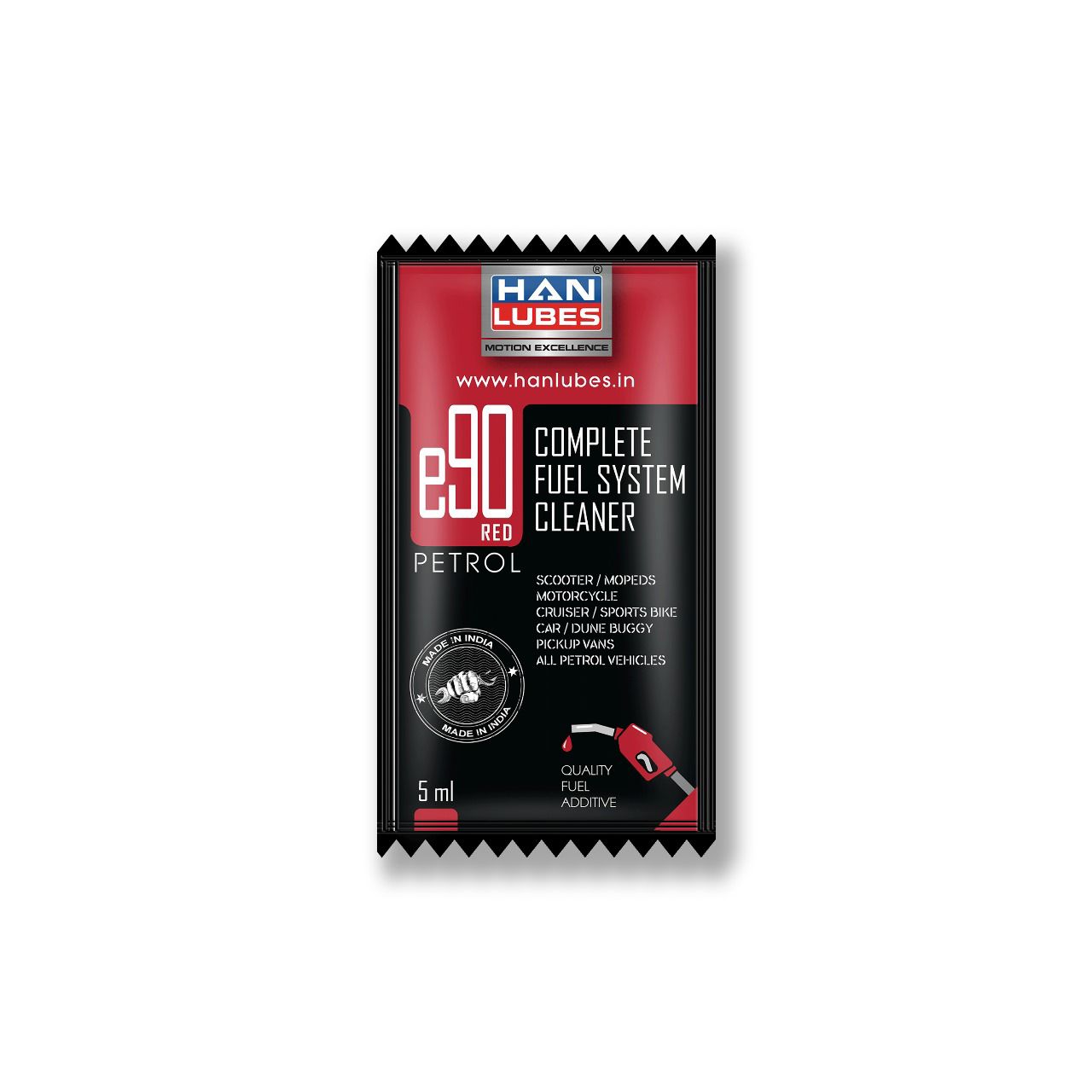 HAN LUBES[10Pack×5ml] e90 PETROL FUEL ADDITIVE COMPLETE CLEAN AND MILEAGE BOOST