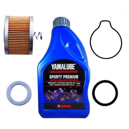 Yamaha Yamalube Sporty Premium Synthetic 10W-40 SL/MA 1L OIL COMBO(FILTER,ORING,WASHER)