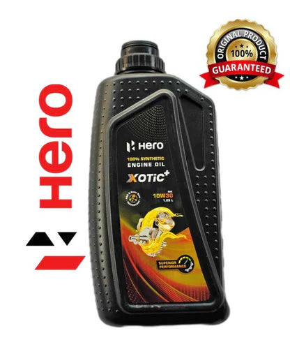 HERO 100% SYNTHETIC ENGINE OIL XOTIC SAE 10W30 1.25L COMBO(FILTER,ORING,WASHER)