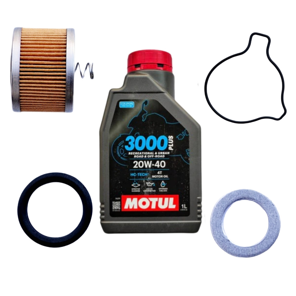 MOTUL 3000 (20W40)1L OIL COMBO(FILTER,ORING,WASHER)