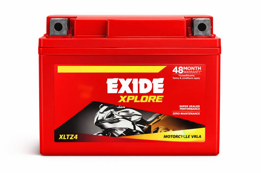Exide Xplore XLTZ4 Motorcycle Battery (VRLA, Maintenance-Free)
