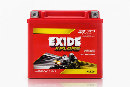 Exide Xplore XLTZ6 Motorcycle Battery (VRLA, Maintenance-Free)