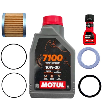 MOTUL 7100 (10W30)1L+ENGINE FLUSH 50ML-COMBO(FILTER,ORING,WASHER)
