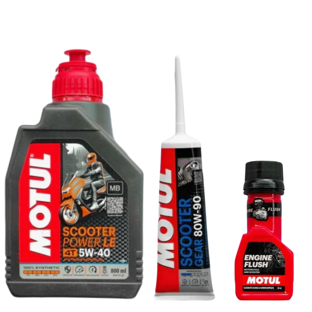 MOTUL SCOOTER(5W40)800ML+MOTUL GEAR OIL WITH MOTUL ENGINE FLUSH COMBO
