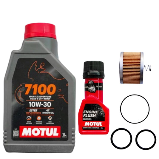 MOTUL 7100 (10W30)1L+ENGINE FLUSH 50ML-COMBO(FILTER,ORING)
