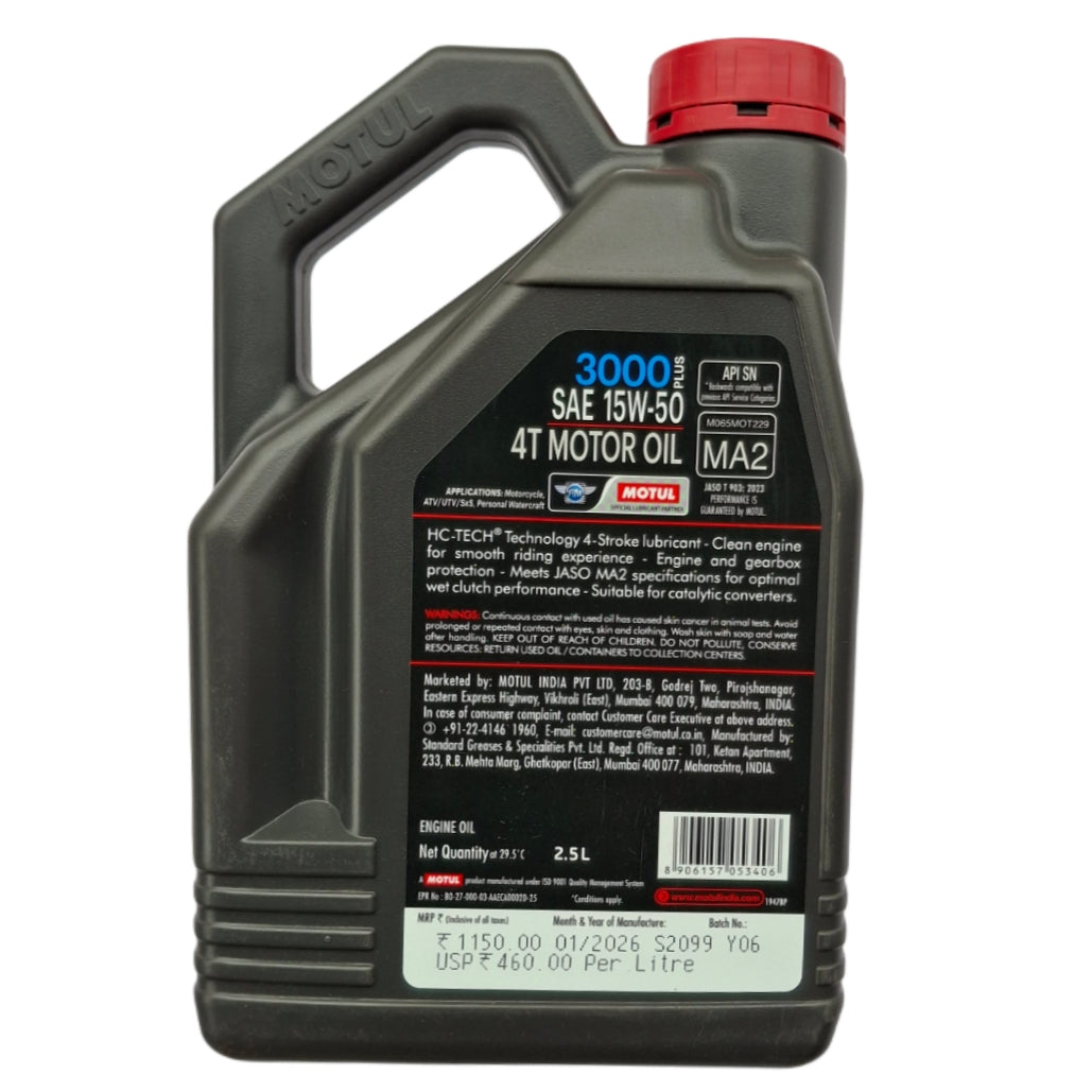 MOTUL 3000-15W50 HC-TECH 4T-2.5L