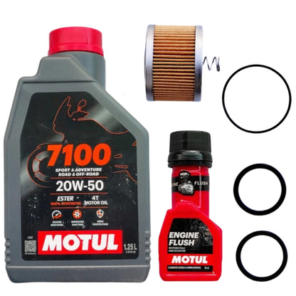 MOTUL 7100 (20W50)1.25L+ENGINE FLUSH 50ML-COMBO(FILTER,ORING)