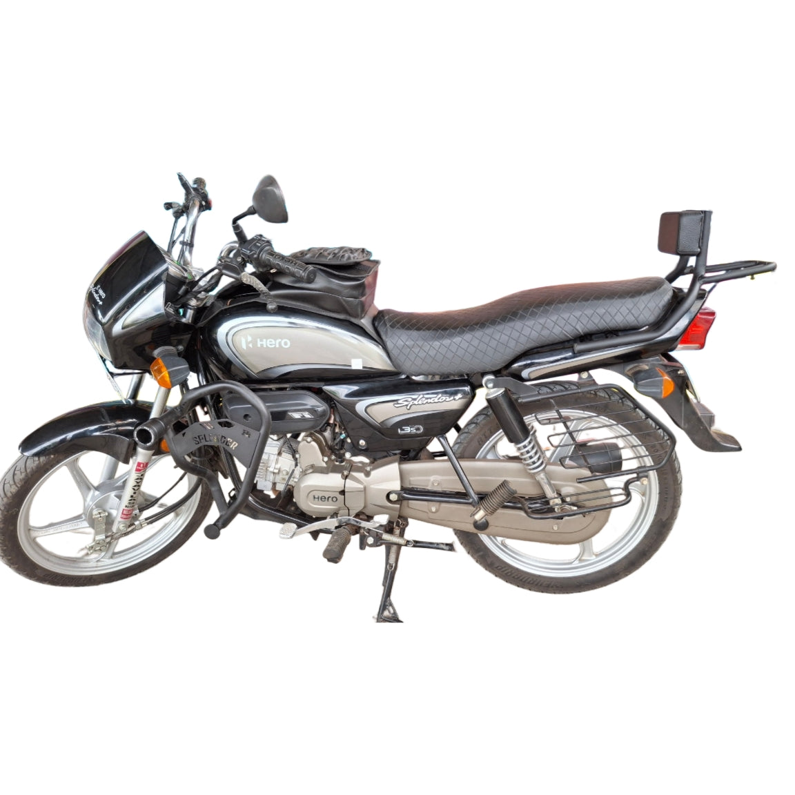 SPLENDOR CRASH GUARD AND BACK REST COMBO