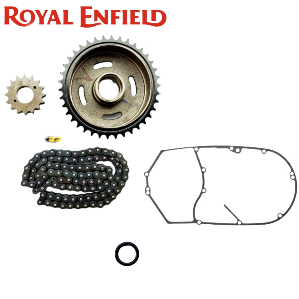 ROYAL ENFIELD CLASSIC 350 CHAIN SPROCKET (597463)-COMBO(CHAIN KIT,MAGNET GASKET,CRANK ORING)