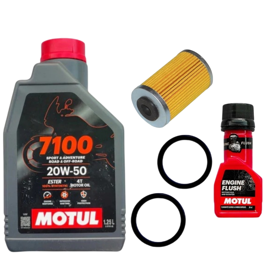 MOTUL 7100 (20W50)1.25L+ENGINE FLUSH 50ML-COMBO(FILTER,ORING)