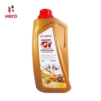 HERO GENUINE 4T PLUS SYNTHETIC ENGINE OIL 10W30 SL 900ML  WITH HERO FSC KIT COMBO