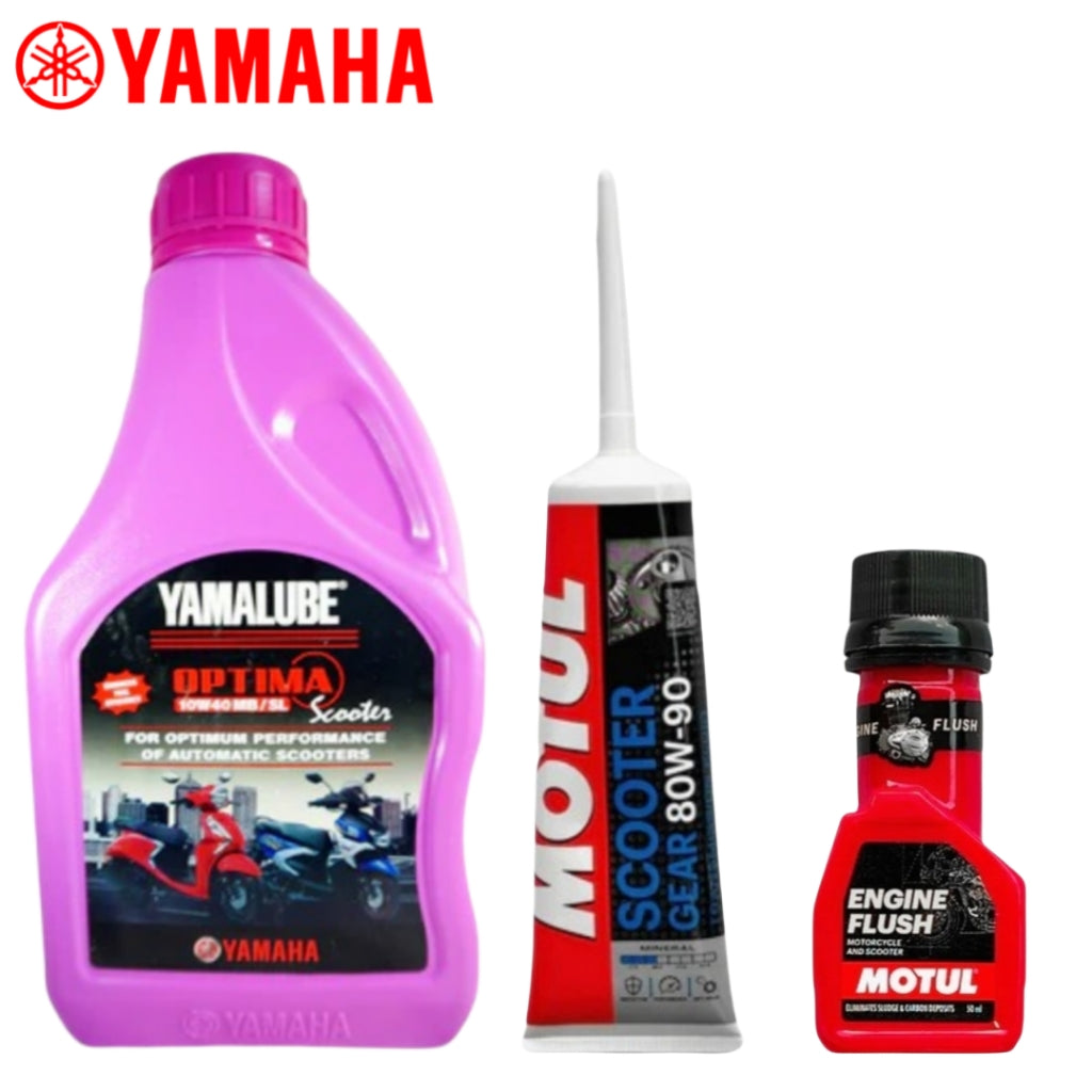 Yamaha Yamalube Optima 10W40 MB/ SL 800ml+MOTUL GEAR OIL WITH MOTUL ENGINE FLUSH COMBO