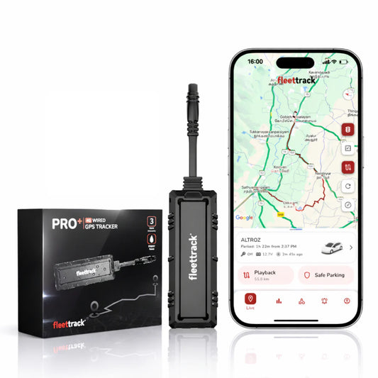 Fleettrack Pro™+ 4G Wired GPS Tracker IP67 | Live Tracking & Anti-Theft Alerts | 3-Year Warranty