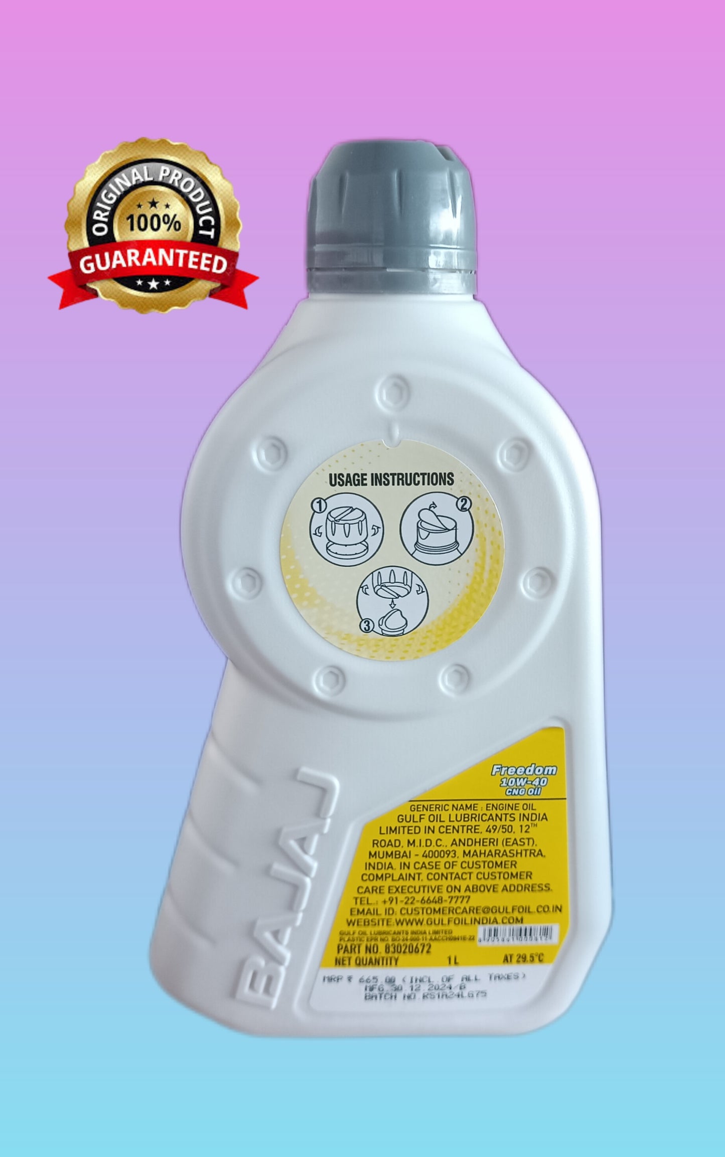 BAJAJ FREEDOM 10W40 CNG OIL1L