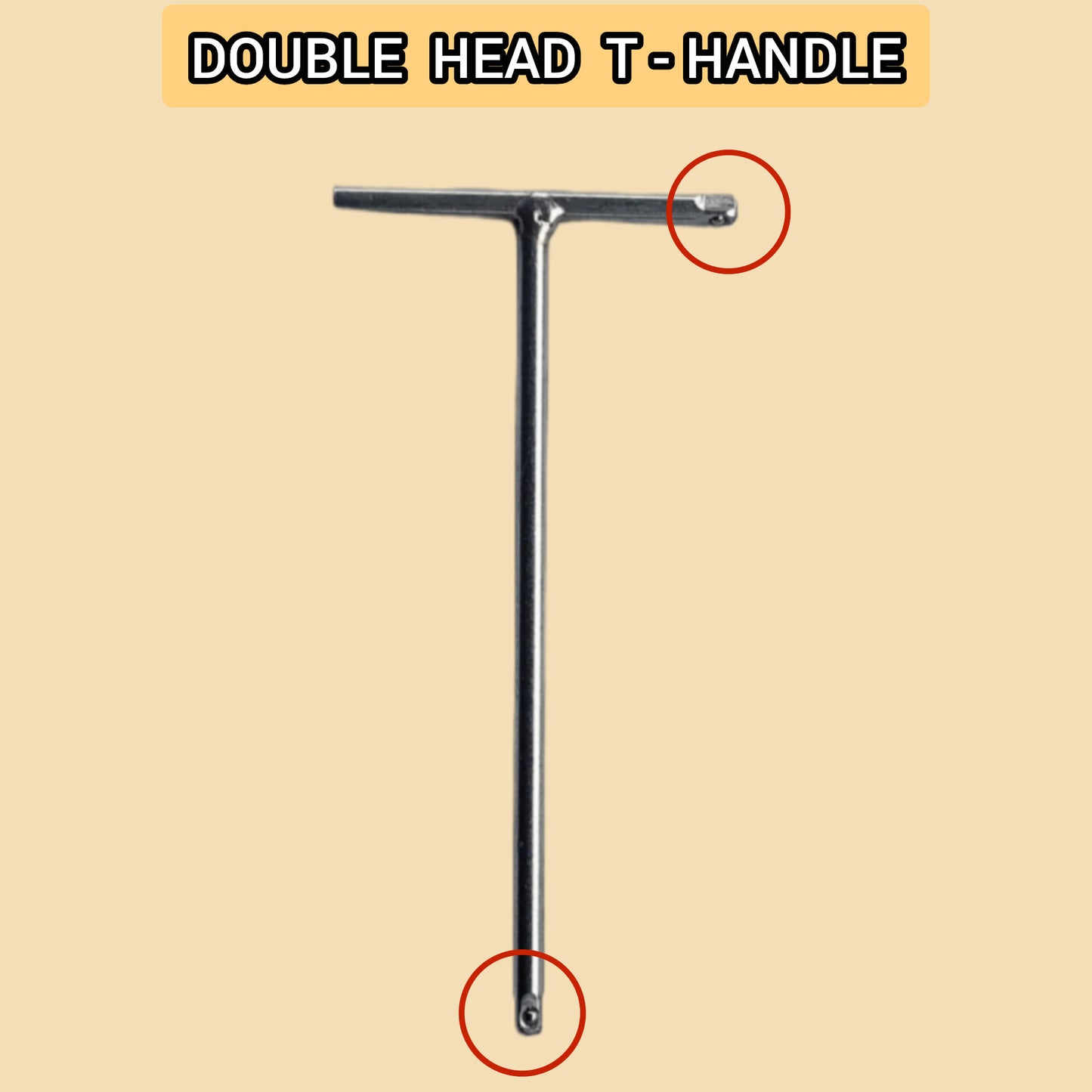 4-in-1 Tool Kit Set | 8 mm Socket, 10 mm Socket, T-Handle & Phillips Screwdriver Bit[CHAIN COVER REMOVAL]